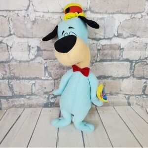 Vintage Hannah Barbera Huckleberry Hound Plush 15" Tall Blue New Old Stock